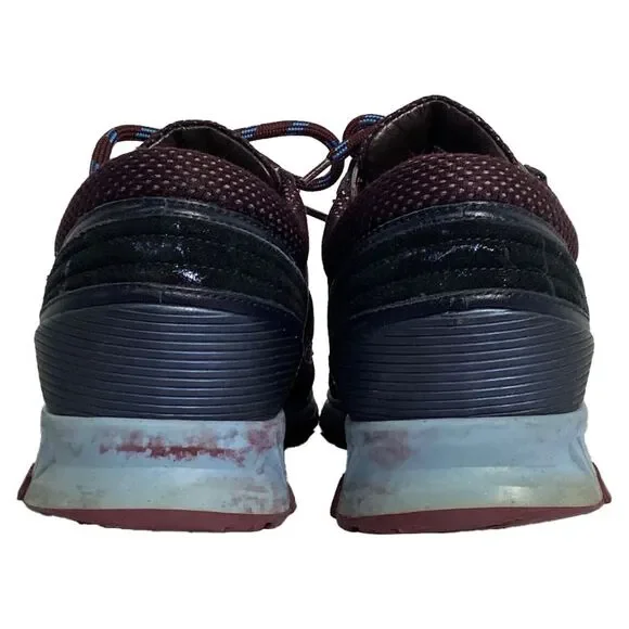 Lanvin Runners DS Sneakers in Blue Suede and Leather